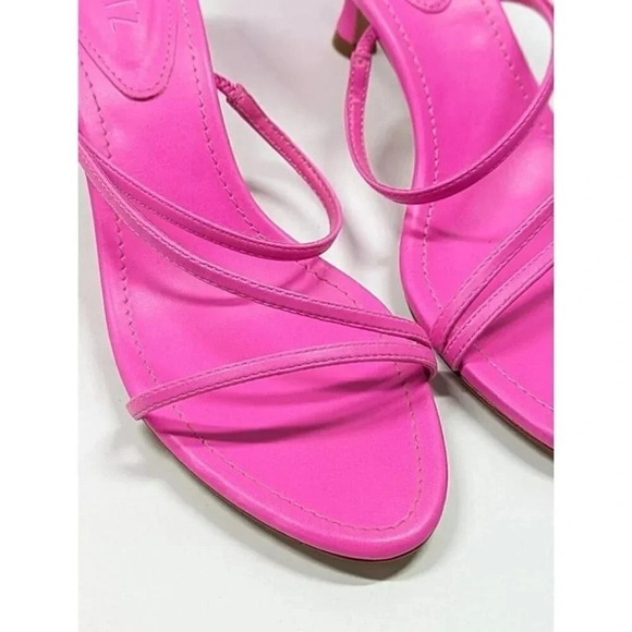 Schutz Women's Evenise Neon Pink Kitten Heel Sandals Size 8 B (MSRP $160) - Picture 4 of 9